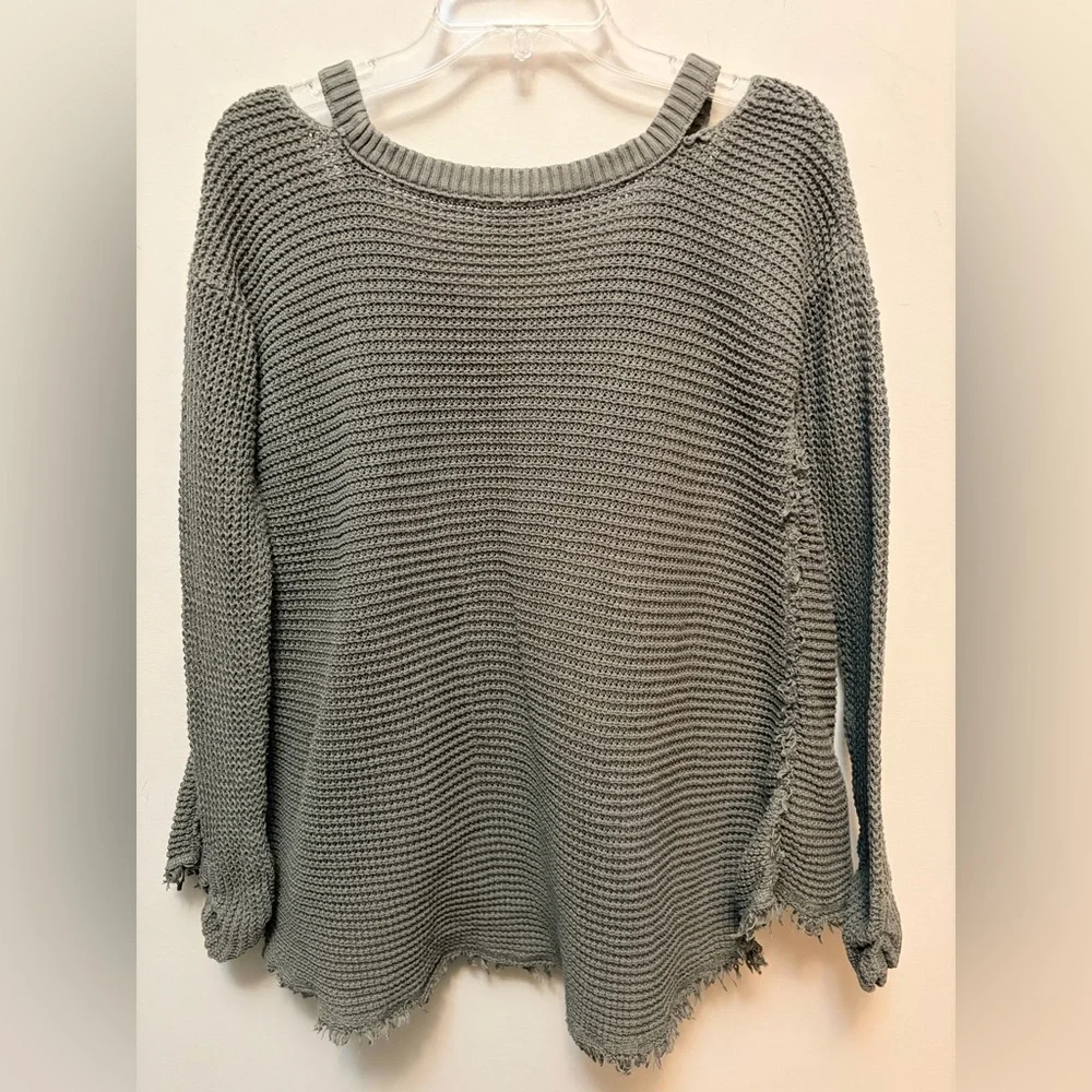 FREE PEOPLE 'Moonshine V' Oversized Cold Shoulder Sweater - Picture 6 of 7